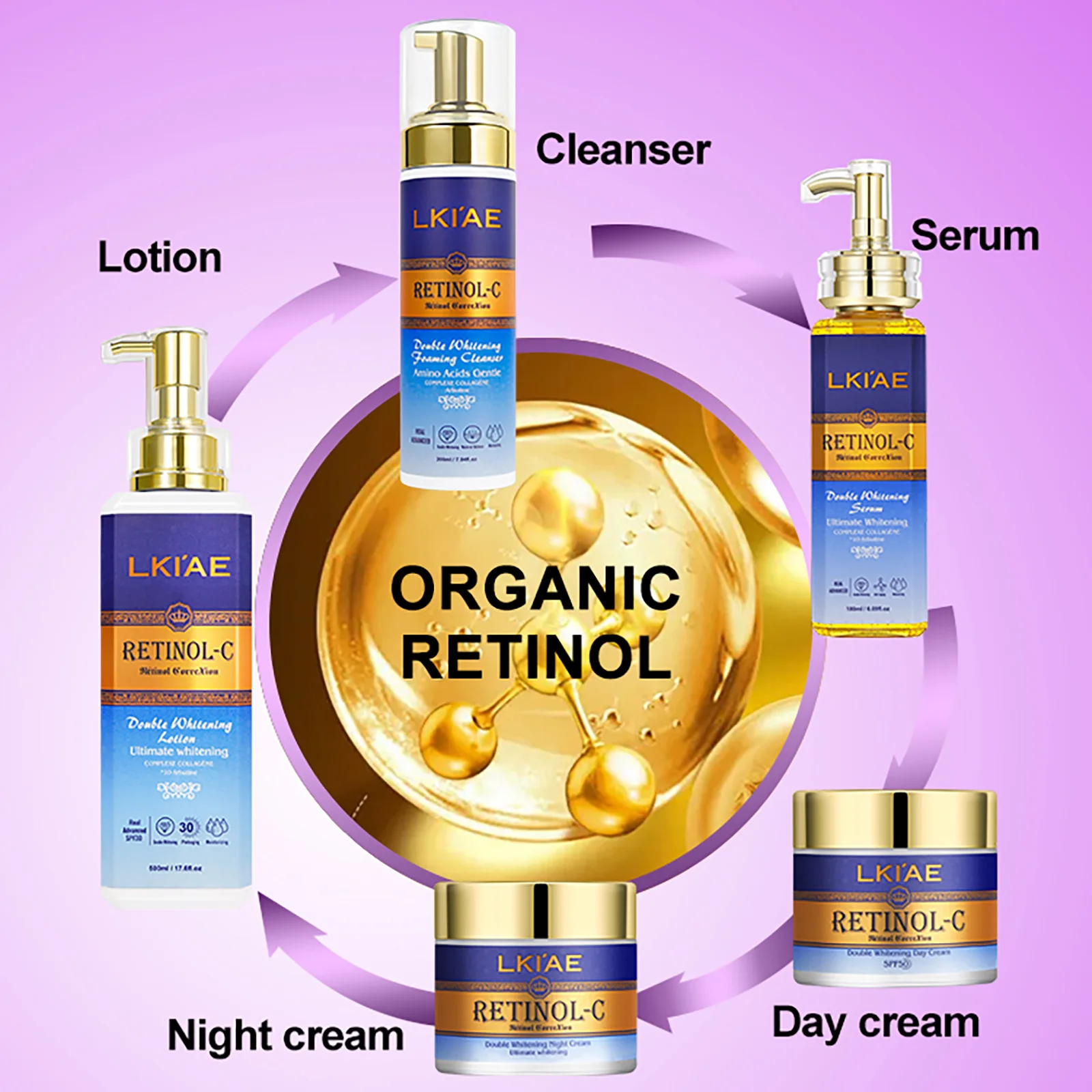 Anti Age Lightening Facial Daily Beauty Products Alike Vegan 7 Days Whitening Set Skin Care For Black Women 5