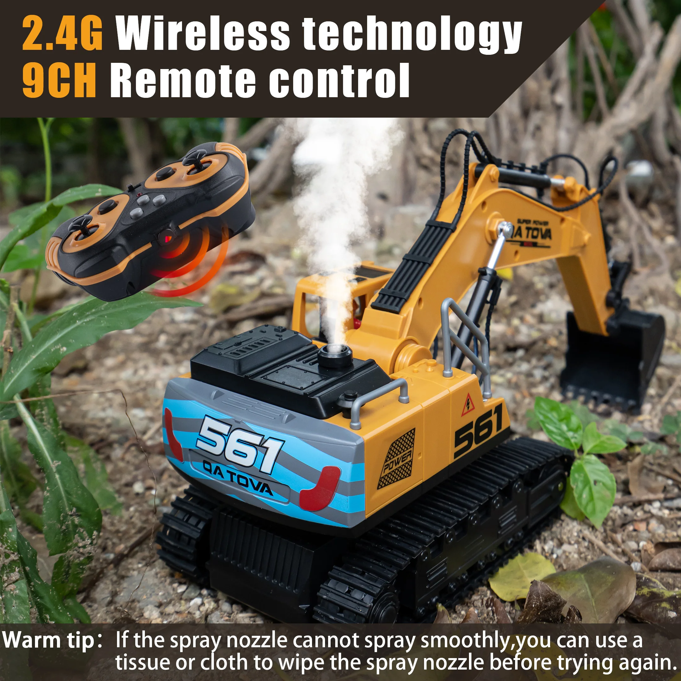 New 2.4G Remote Control Excavator Dump Truck RC Model Car Toy Professional Alloy Plastic Simulation Construction Vehicle for Kid 3