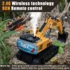 New 2.4G Remote Control Excavator Dump Truck RC Model Car Toy Professional Alloy Plastic Simulation Construction Vehicle for Kid 3