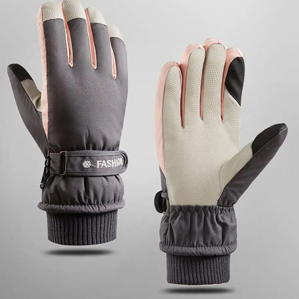 

Non-slip Gloves Unisex Winter Cycling Gloves with Anti-slip Design Waterproof Windproof Features Touchscreen for Skiing