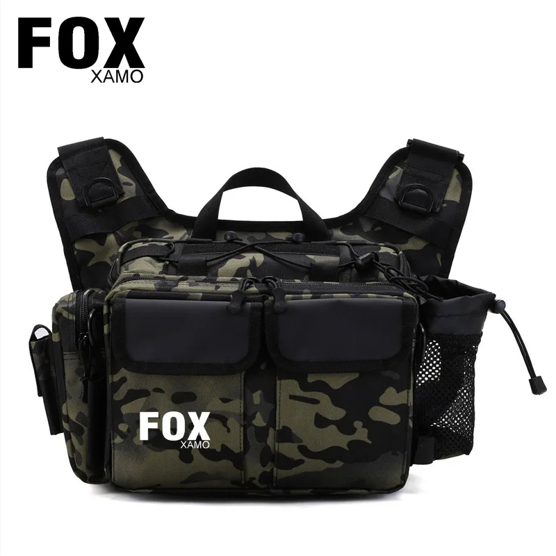 

Тактические велосипедные коробки Foxxamo, поясной нагрудный рюкзак, сумка на плечо, уличный военный футляр для аксессуаров и удочек для рыбалки и приманки