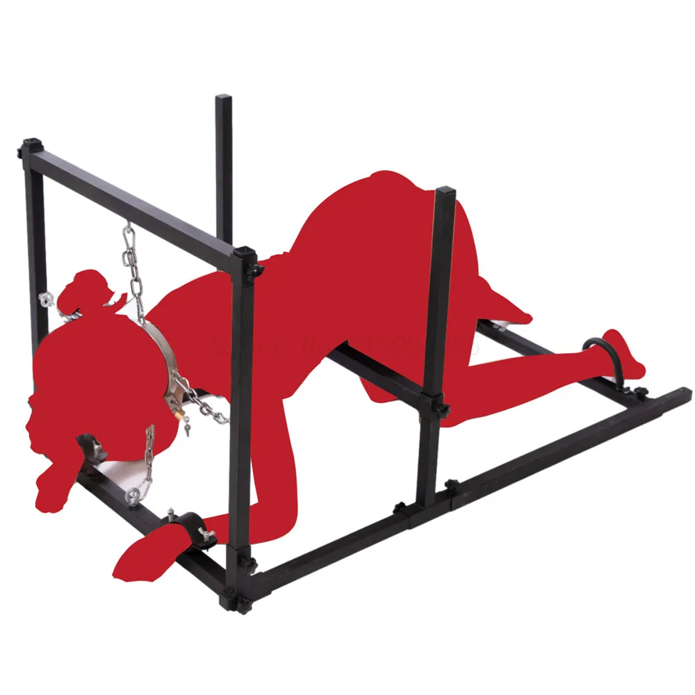 BDSM Large Restraint Kneeling Fixed Frame SM Training Equipment Sex Tool Handcuff Foot Bondage Erotic Toys for Adult Supplies