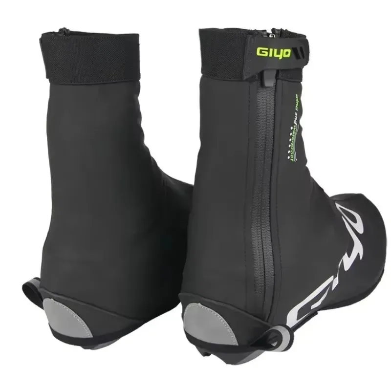 Cycling Shoe Covers Waterproof Cycling Overshoes Bicycle Shoes Covers Reflective Windproof Winter Fleece
