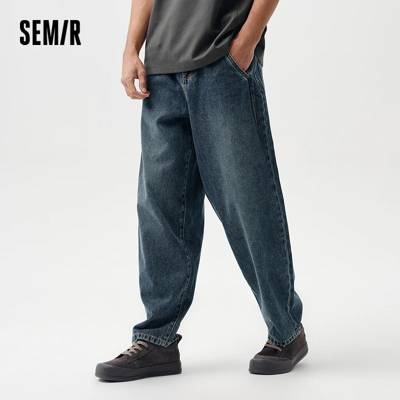 Semir Jeans Men 2024 Spring New Fashionable Vintage Tapered Trousers 2