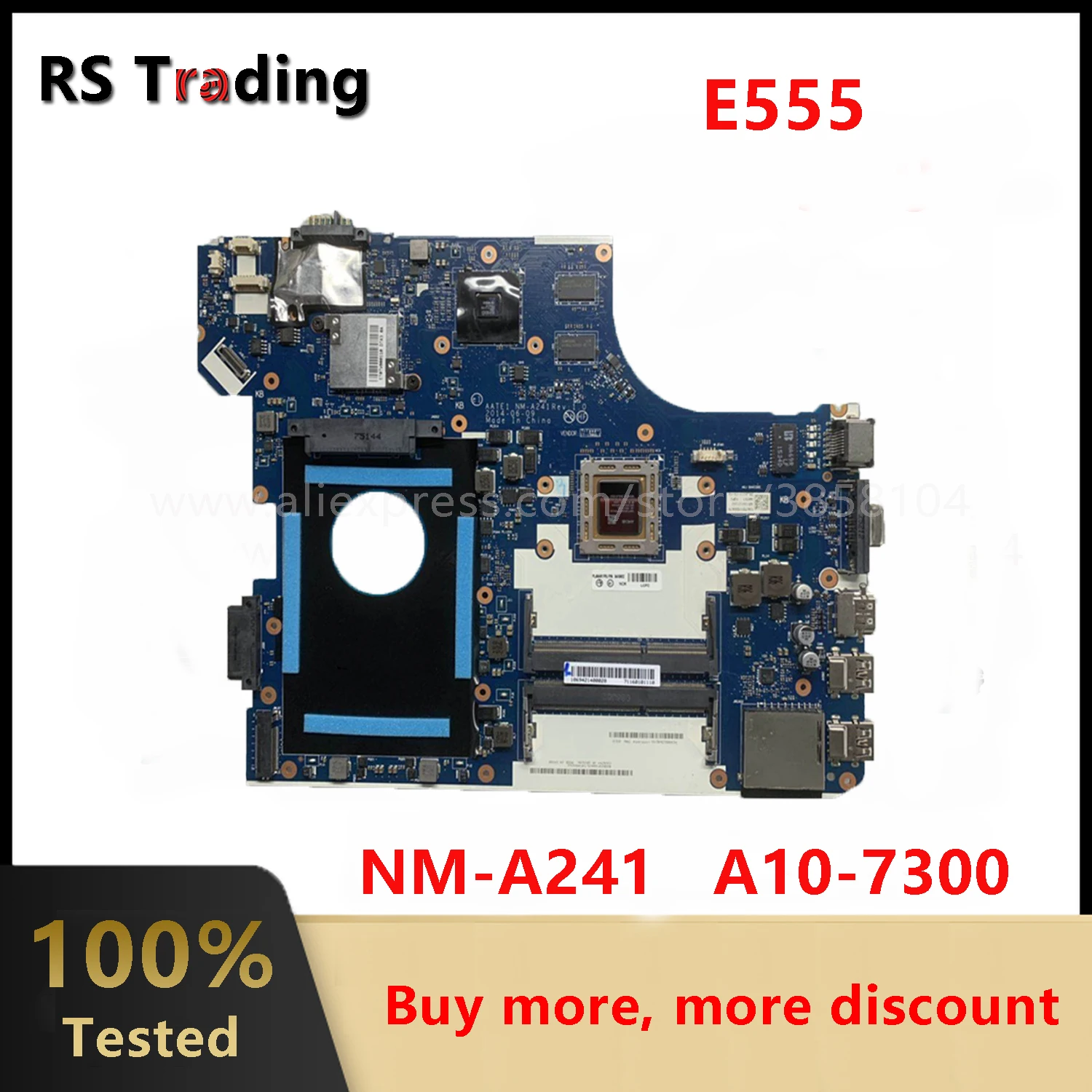 

For Lenovo ThinkPad E555 Notebook Laptop Motherboard NM-A241 With A10-7300 CPU Independent Graphics Card Mainboard