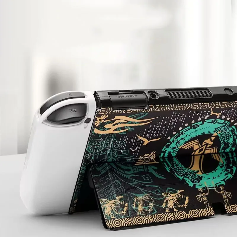 Oled pc Case para Nintendo Switch Shell Duro Capa Pele de Console Caps de Aderência Joycon Novo 2023 - Image 2