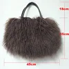 2024 Winter Women Real Mongolia Lamb Fur Handbag Fashion Female Genuine Fur Bag 2