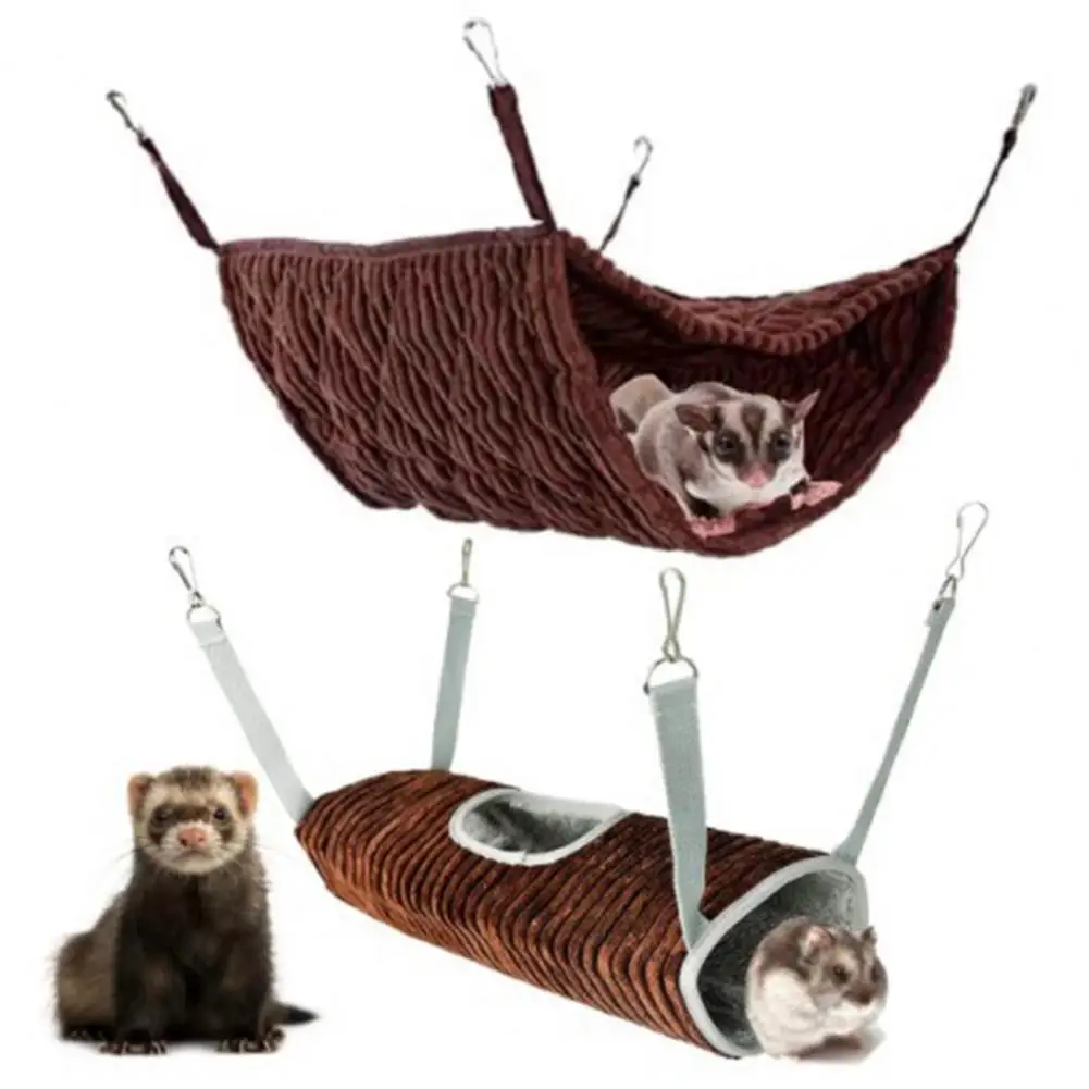Rat Tunnel Bed Large Space Double Layer Squirrel House Hamster Hammock Chipmunk Ferret Rat Sleeping Nest Pet Supplies