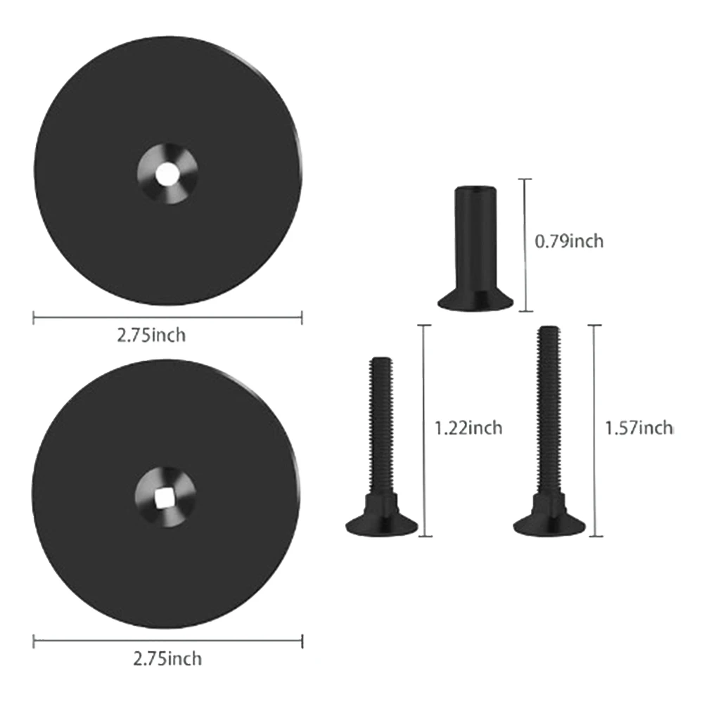 Door Handle Hole Cover Plate Diameter 67mm Deadbolt Cover Plate Door Hole Filling Hardware Holes Blocker Steel Black