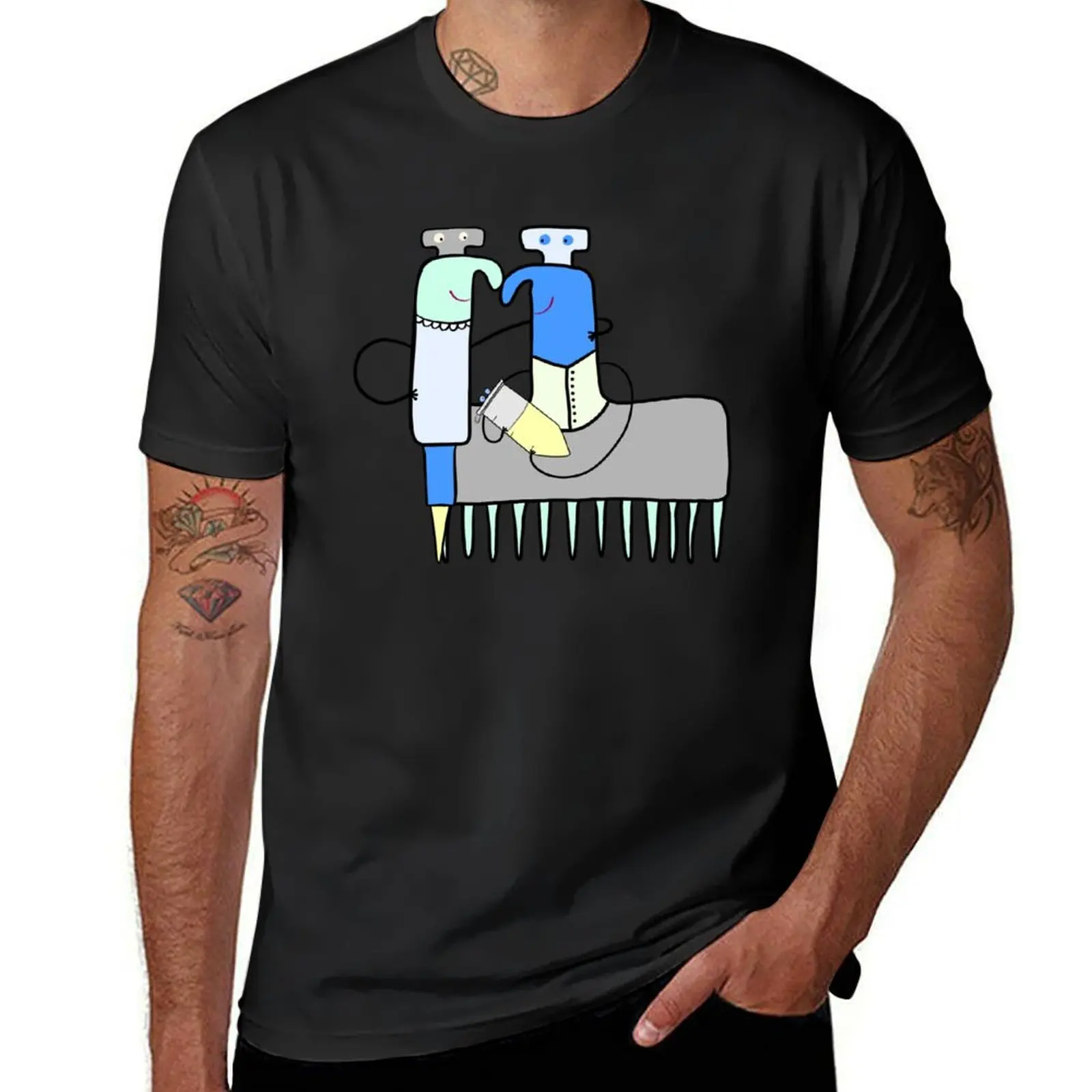 

Pipette and PCR Tube family T-Shirt vintage clothes oversizeds mens graphic t-shirts hip hop