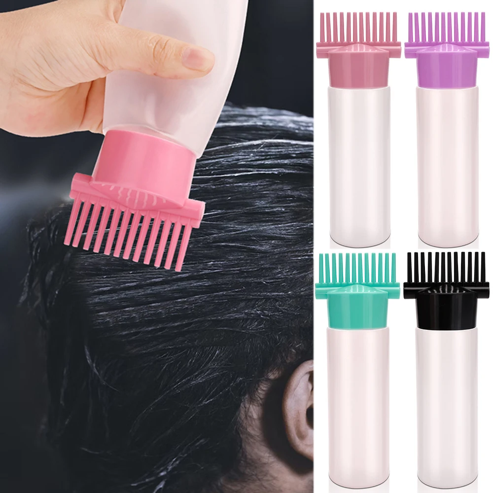 Description Picture 4 of itemBottle For Hair Dye Shampoo Refillable Plastic Applicator Comb Dispensing Salon Oil Hair Coloring Hairdress Styling Tool