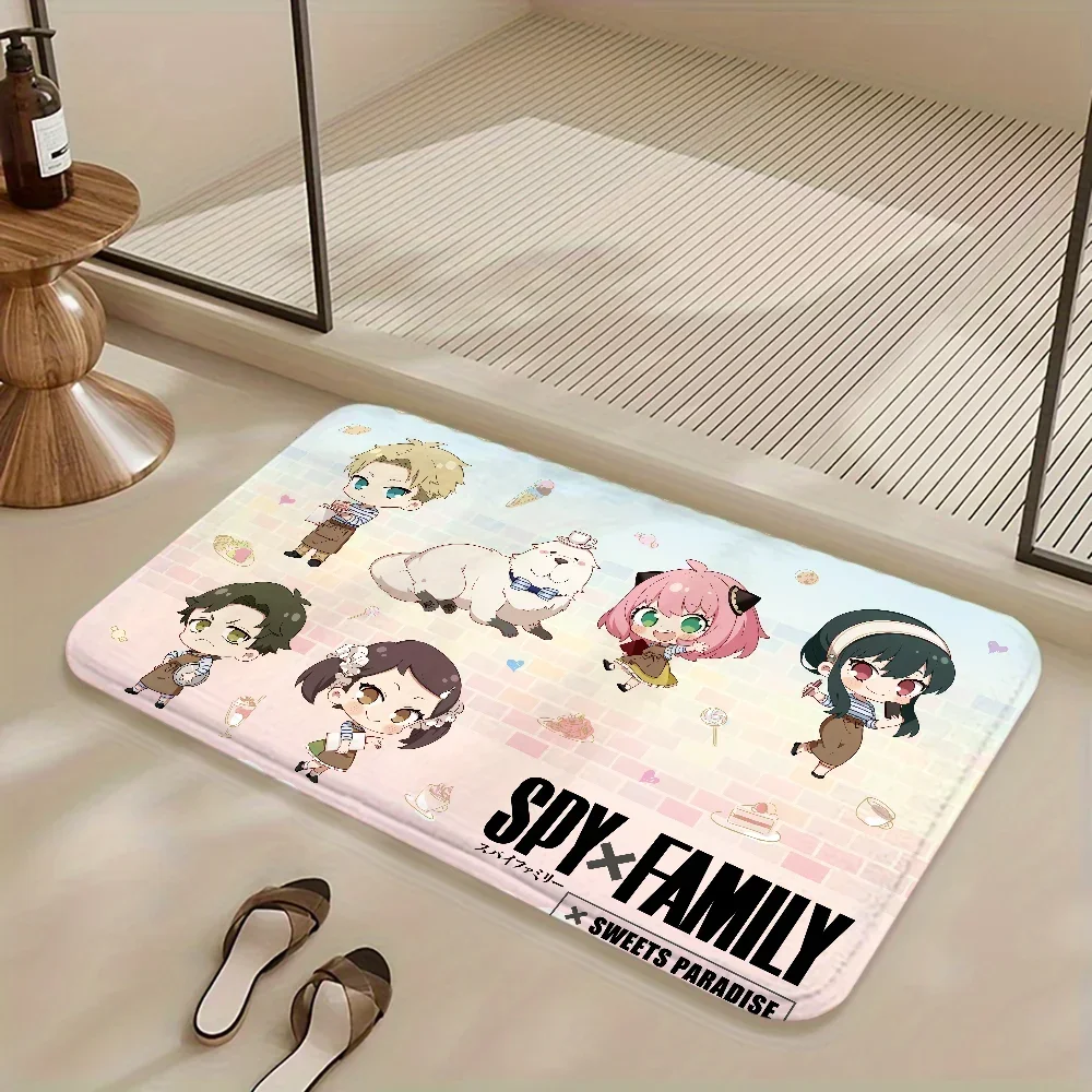 Anime SPY X FAMILY Floor Mat Doormats Home Carpet Foot Mat Bathroom Absorbent Mats Anti-Slip Mats Home Decor Supplies 6