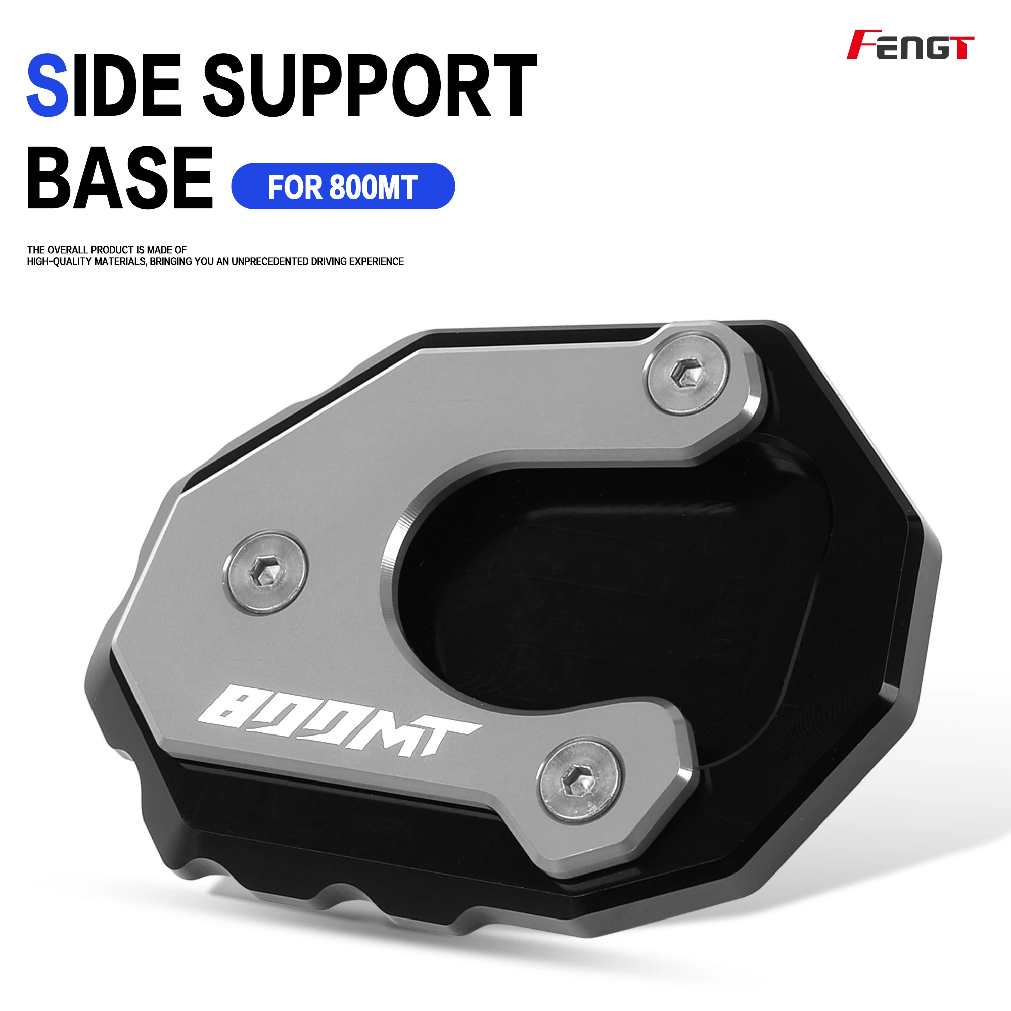 Enhanced Motorcycle CNC Kickstand Foot Extension Pad Support Plate Pedal Footrest