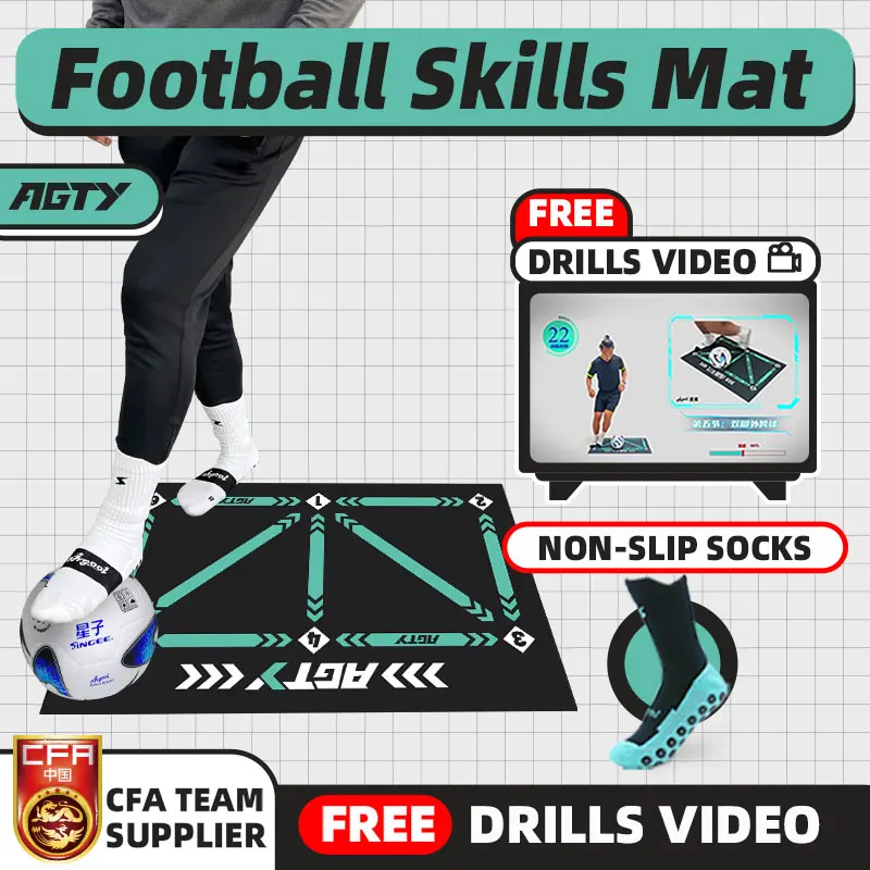 Tappetino Da Allenamento Calcio 60x90 Cm | Morbido E Antiscivolo Per Esercizi E Stretching