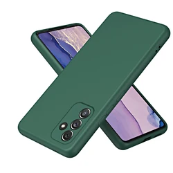 Shockproof Matte Black Silicone Phone Case - Durable and Sleek Protective Cover for Galaxy A27 (Army green)