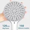 New 5 Modes Shower Head High Pressure Big Panel Large Flow Silver Black Showers Massage Handheld Showerhead Bathroom Accessories 4