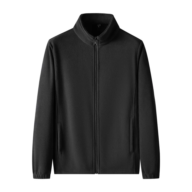 New Autumn and Winter Men's Sports Brushed Loose Fleece Stand Collar Jacket