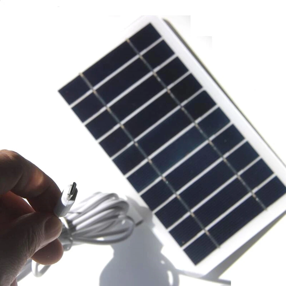 5V 2W Solar Panel Output USB Outdoor Portable Solar System Mobile Phone Chargers solar panel battery module generation board solar panel kit foldable solar charger