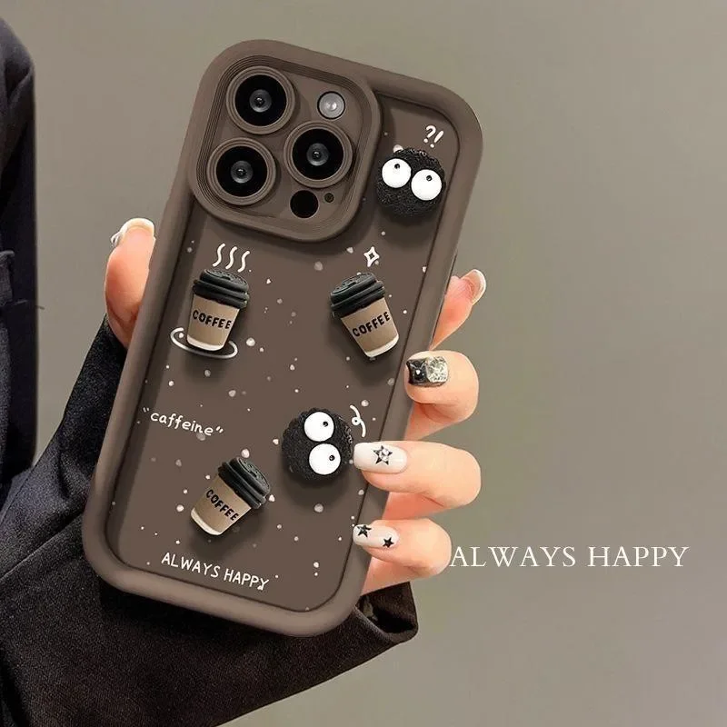 Cute DIY 3D Coffee Phone Case Cover
