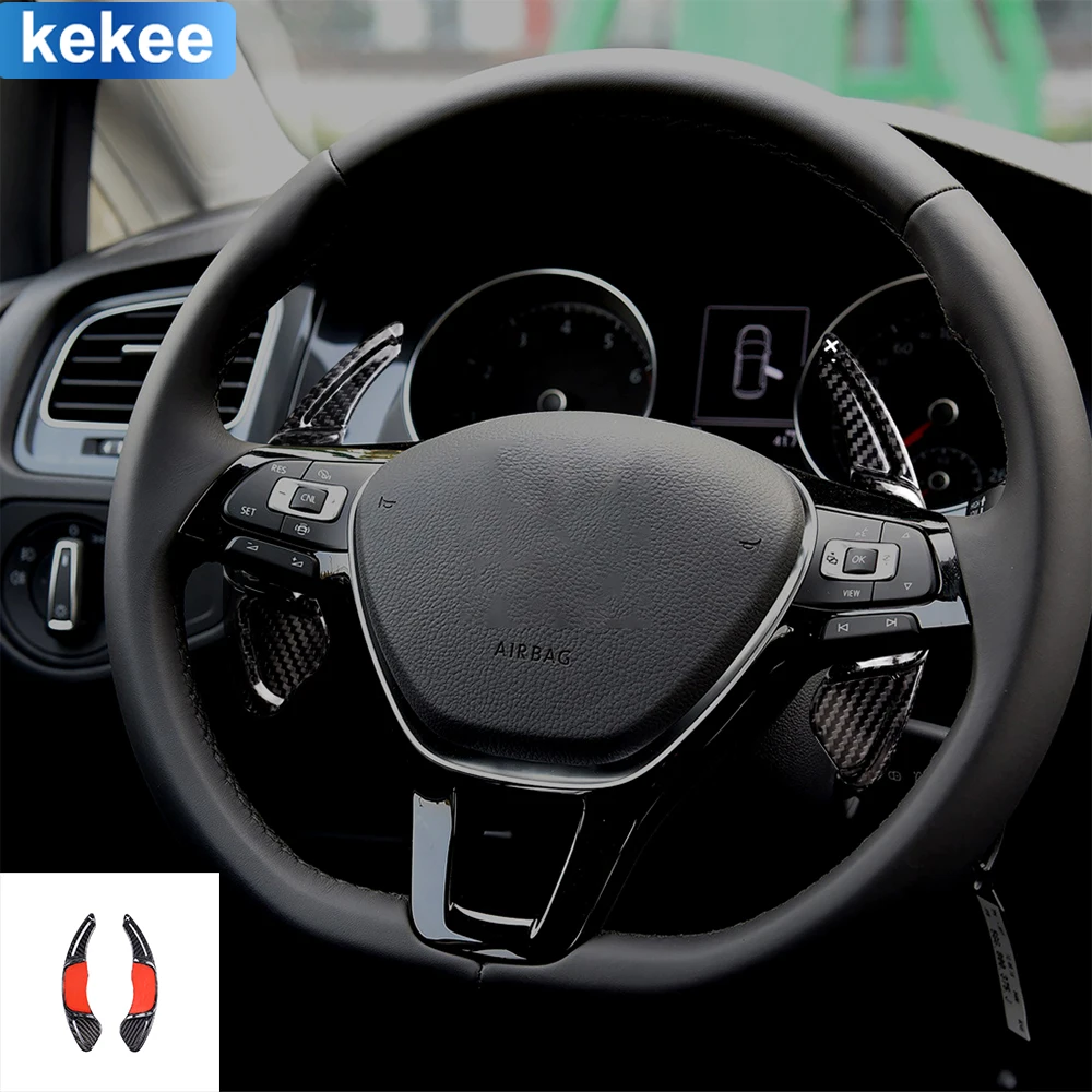 

Сменное весло рулевого колеса для Volkswagen Golf 7 GTI Mk7 2013-2017, чехол из настоящего углеродного волокна, аксессуары для интерьера автомобиля