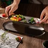 Snow Sand 304 Stainless Steel Storage Trays Snack Plates Retro Steak Barbecue Tableware Plate Cutlery Holder Decorative Dish 2