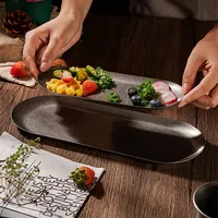 Snow Sand 304 Stainless Steel Storage Trays Snack Plates Retro Steak Barbecue Tableware Plate Cutlery Holder Decorative Dish 2