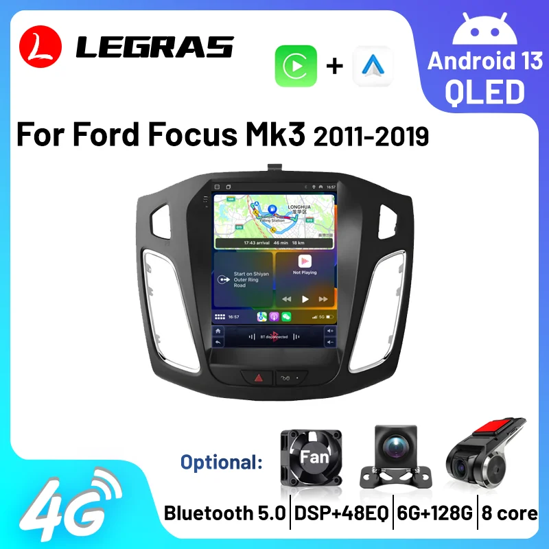 

9.7" Car Radio Android 13.0 For Ford Focus 3 Mk 3 2011-2019 2 Din Stereo Multimedia Video Player GPS Navigation 4G Carplay Audio