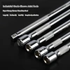 1/4 3/8 1/2 Socket Ratchet Wrench Extension Bar 50/75/100/125/150/250mm Long Bar Steering Sleeve Connecting Rod Accessories 1