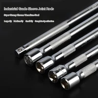 1/4 3/8 1/2 Socket Ratchet Wrench Extension Bar 50/75/100/125/150/250mm Long Bar Steering Sleeve Connecting Rod Accessories 1