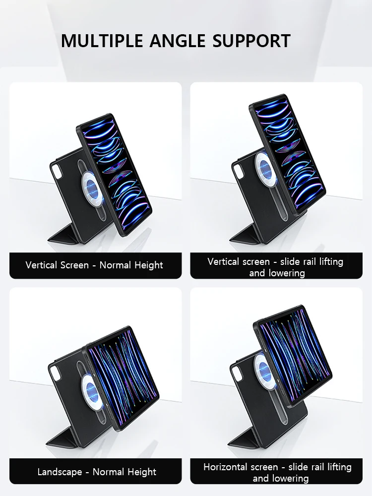 Rotativo para Ipad Pro Gaveta Stand 360 ° Ipad Air 10.9 10th Ipad 10.2 9th Geração Funda 2023 2023 2023 Case - Imagem 2
