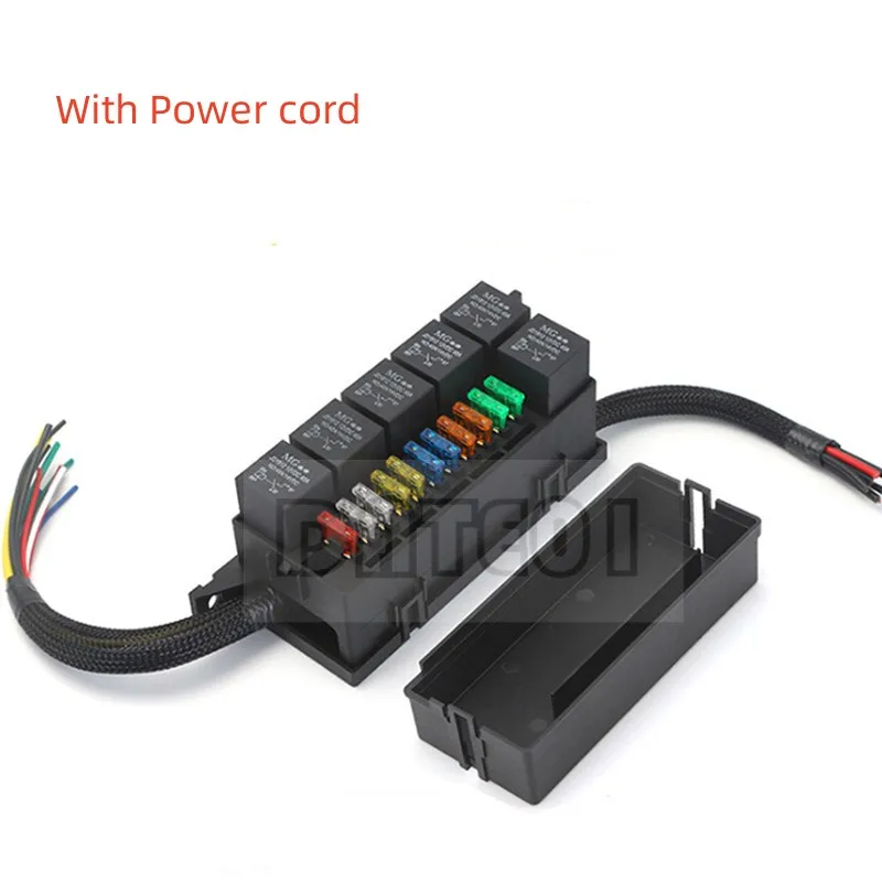 Modificação da Linha do Veículo 11 Way Relé Terminal de Controle de Potência Caixa Chip Segurança 12v24v40a