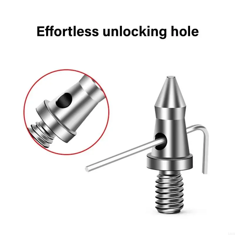 X9FB 3PCS 1/4 Stainlessed Steel Tripod Feet Nails For Secure Positioning On Smooth Or Uneven Terrains