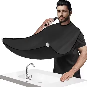 Grembiule da barba da uomo per la cura della barba, pettorina per rasatura, per la pulizia del viso e dei peli, per adulti, per parrucchieri e tagliacapelli