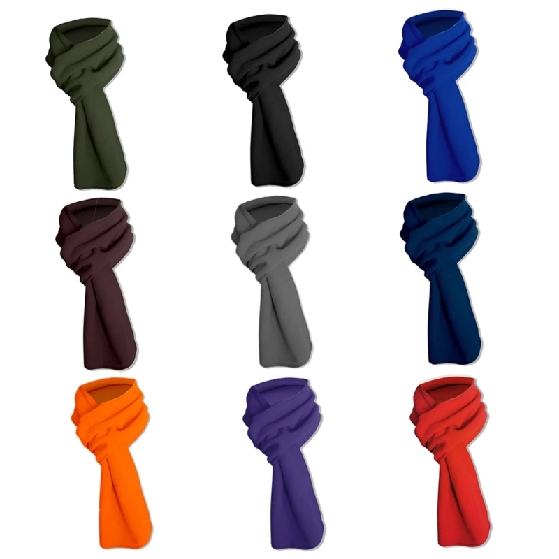

Fashion Warm Fleece Scarf Soft Lightweight Shawl Solid Color in Autumn Winter