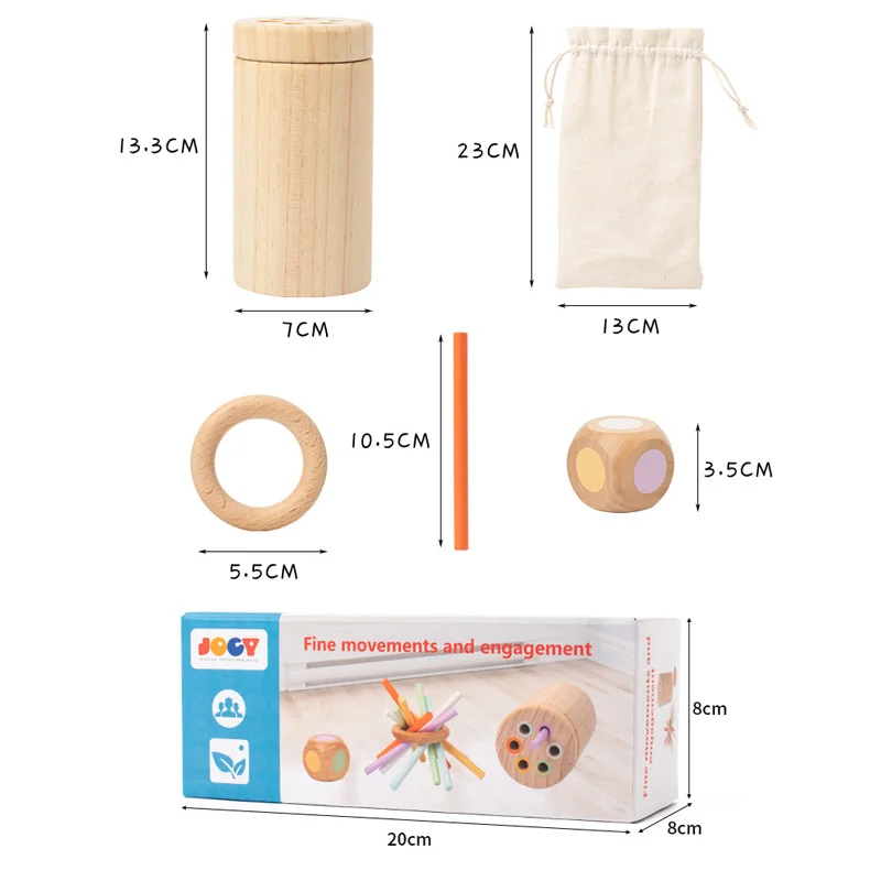 Children Steady Pick Up Wooden Sticks Board Game Color Matching Sensory Integration Training Kids Party Interactive Social Game 6