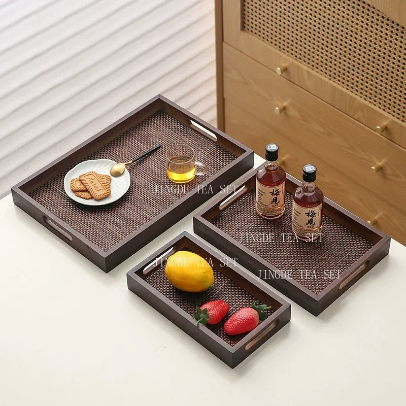 Chinese Style Tea Tray Natural Bamboo Dry Bubble Tea Table Home Kung Fu Tea Set Bamboo Tray