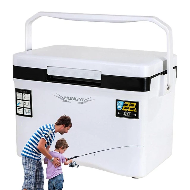 22L Fishing Cooler Box Fishing Live Bait Cooler Tackle Box Fish Lure Box  Refrigeration Case Camping Heat Preservation Box - AliExpress