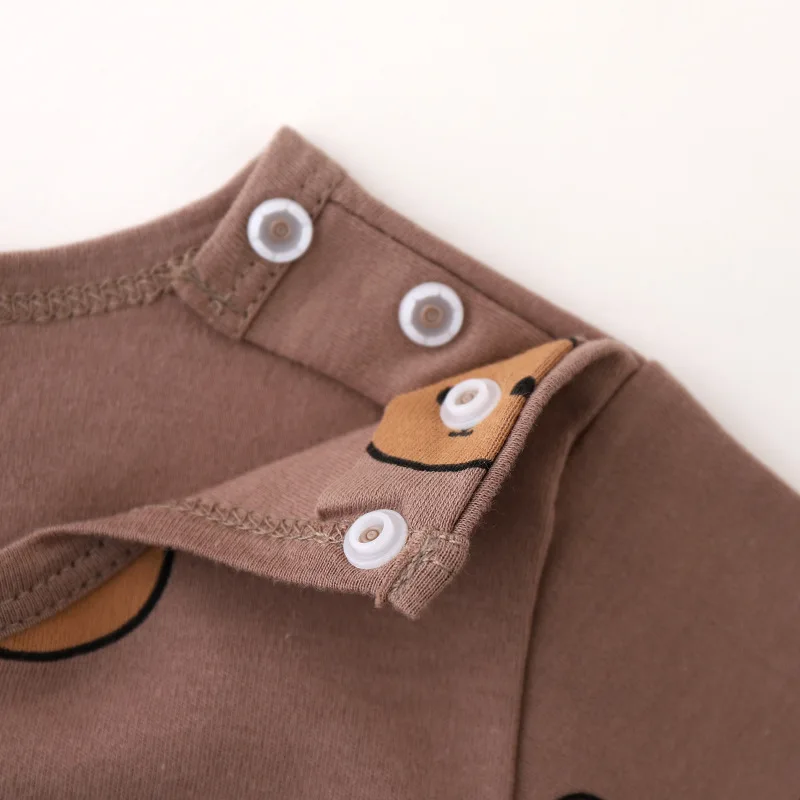 Description Picture 6 of item0-3Y High Waist Unisex Baby Pajama Suit Toddler Boys Cute Bear Sleep Wear Infant Pajama Girls Cartoon Print Night Wear