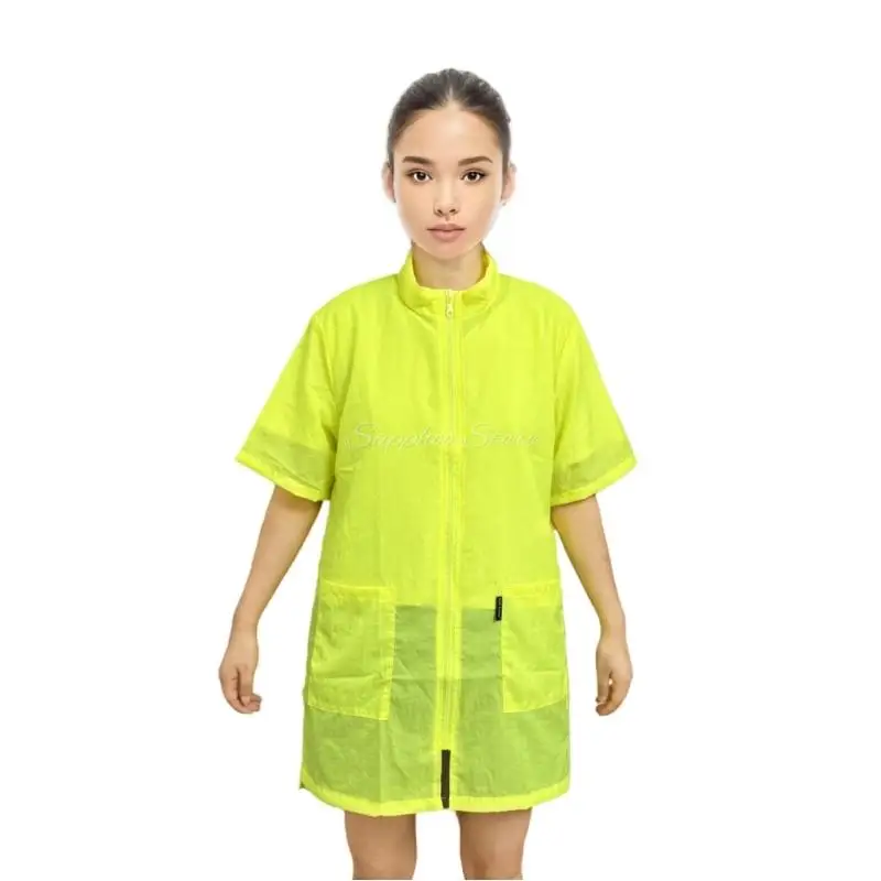 Pet Groomer Work Clothes Summer Breathable Hair-proof Antistatic Barber Shop Long Zipper Overalls Pet Short Long Sleeve Apron