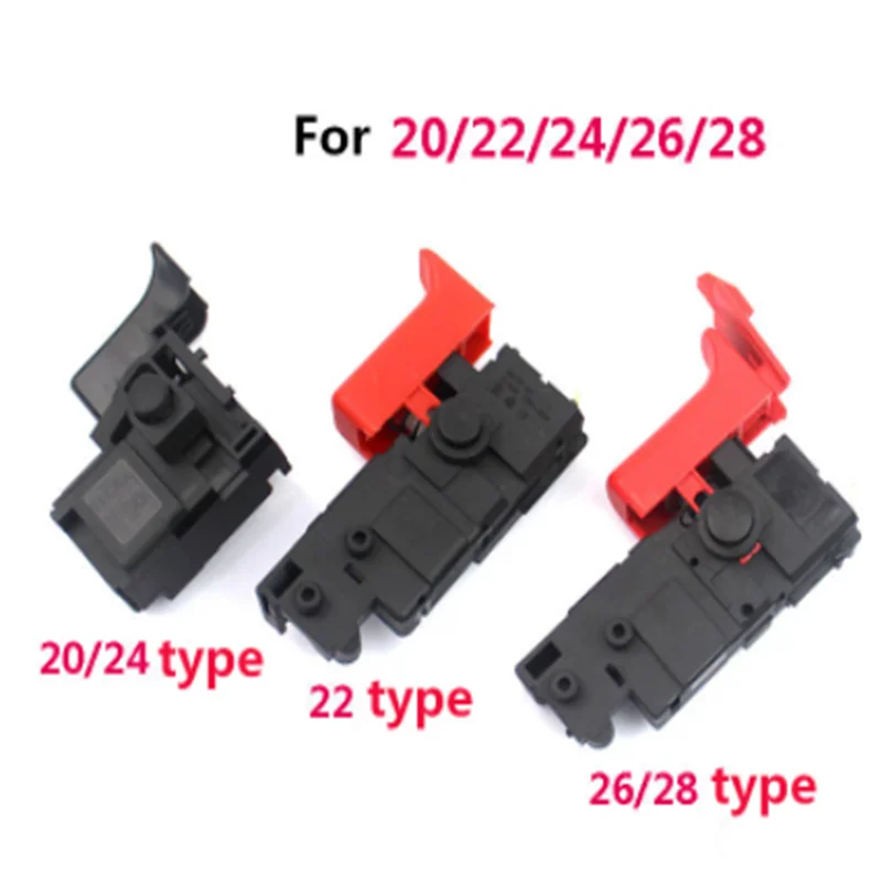 1pc For GBH2-26/2-22/2-20 Electric hammer impact drill Switch Light electric hammer speed-control switch