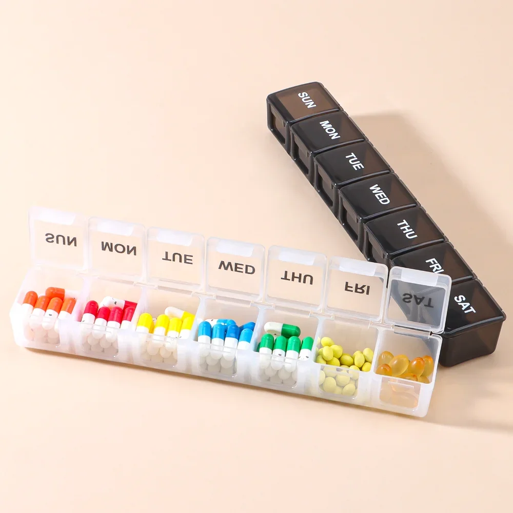 Deluxe Oversize Weekly Pill Organizer & Travel Container