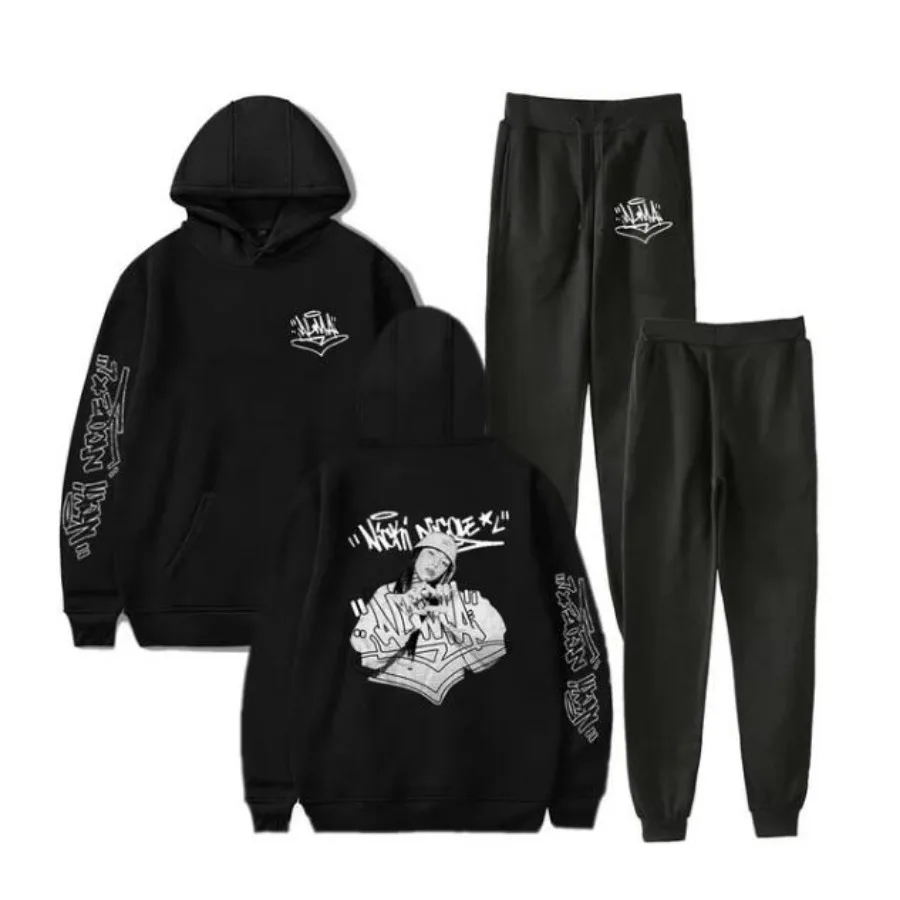 

Nicki Nicole ALMA World Tour Men's Sportswear Set Casual Tracksuit Two Piece Set Sweatshirt+Sweatpants Sports Suit 2pcs Outfit