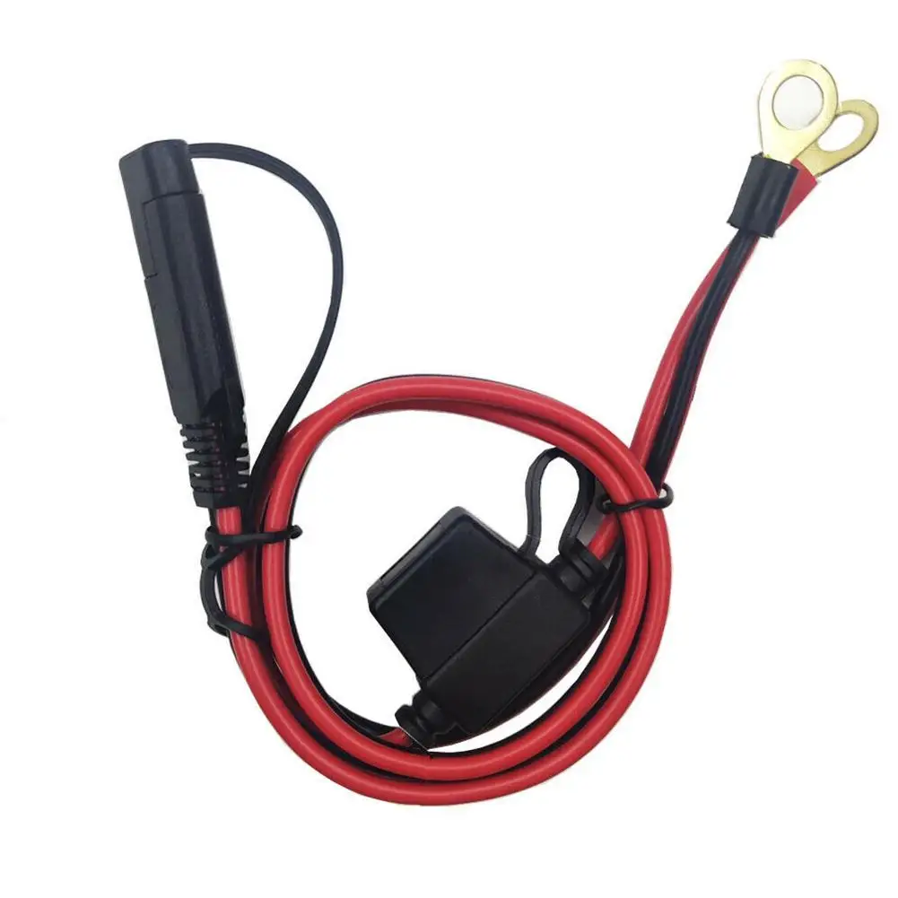 12V Battery Charger Cable For Motorcycle Battery Terminal SAE Quick Extension Cord Connector