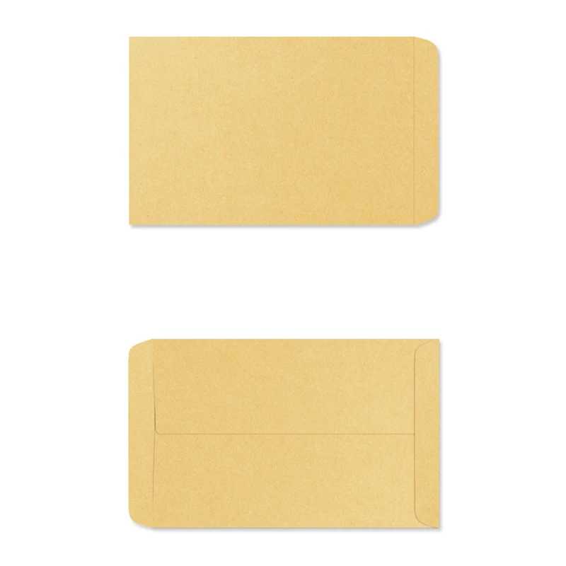 Kraft Paper Envelopes 50pcs/lot Yellow Blank Letterless Envelope A4 Thickened Invoice Envelope in Kraft Paper Document Bag Business Office Supplies