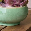 glazed ceramic pot with drainage stylish indoor pot plants decor tabletop and shelf display