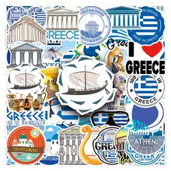 50pcs Cute Greece Travel Stickers - Famous Landscapes & Decals for Scrapbooking, Luggage, and More (50pcs)
