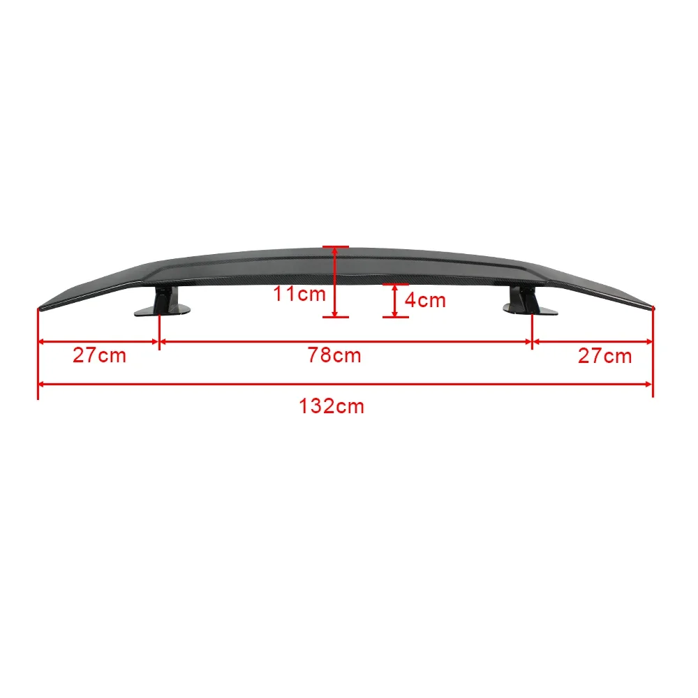 Tuning Spoiler per auto universale per berlina posteriore per auto 3D in fibra di carbonio posteriore Hatchback Auto Trunk Wing adatto per BMW Honda Accessori - immagine 4