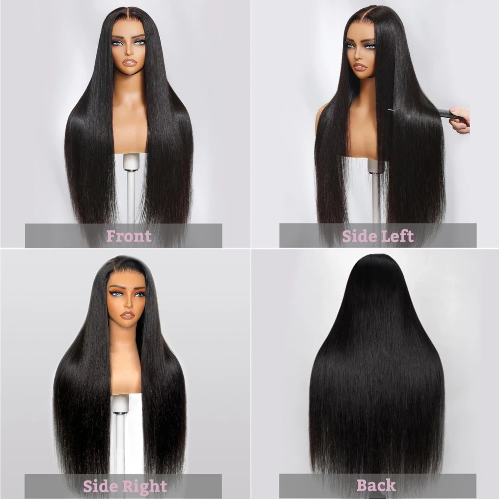 250% Glueless Straight Human Hair Wigs Wear And Go 7x5 Hd Lace Closure Wig On Clearance Sale 34Inch Straight Lace Front Wig 5