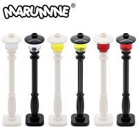 Marumine MOC Bricks Retro Street Light Lamp 10PCS City Park Road View Building Blocks Assembles Particles Parts 11062 4740 3626 1