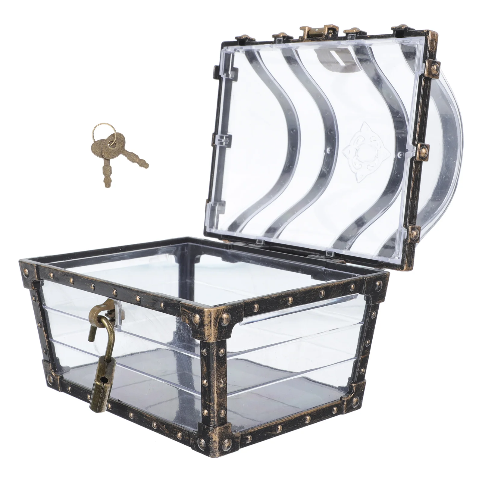 

Pirate Treasure Chest Gold Coin Storage Case Toy Container Kid Toys Children Boxes Baby Mini Kids Plastic